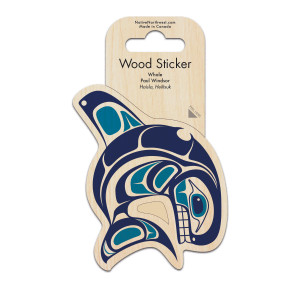 Wood Sticker - Whale