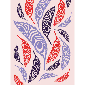 Folding Card - Feather