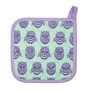 Cotton Potholder - Owls