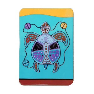 Embossed Metal Magnet - Turtle