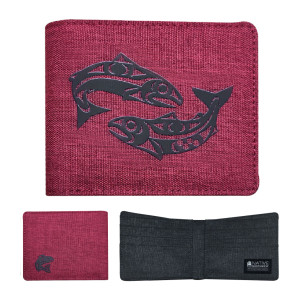 Crosshatch Wallet - Salmon