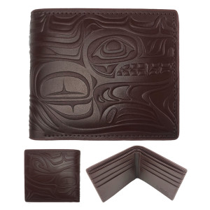 Leather Embossed Wallet - Spirit Wolf