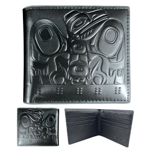 Leather Embossed Wallet - Raven Box Leather Embossed Wallet - Raven Box