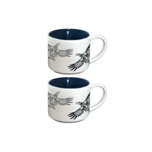 Ceramic Espresso Mugs - Set of 2  (Soaring Eagle) Ceramic Espresso Mugs - Set of 2  (Soaring Eagle)