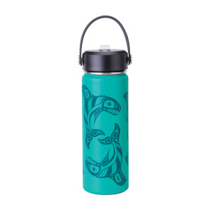 Wide Mouth Insulated Bottles - Raven Fin Killer Whale - 21 oz Wide Mouth Insulated Bottles - Raven Fin Killer Whale - 21 oz