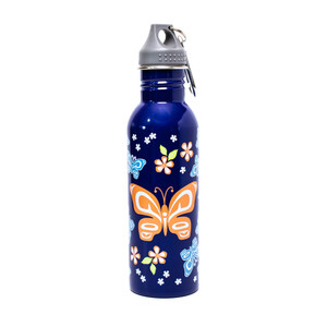 Water Bottle - Butterfly and Wild Rose