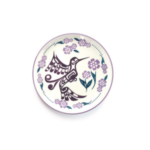 Porcelain Art Plate - Hummingbird (Purple) Porcelain Art Plate - Hummingbird (Purple)
