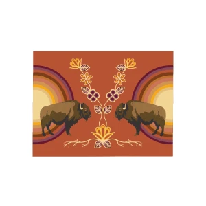 Folding Card - Buffaloes (MashkodeBiizhikina)