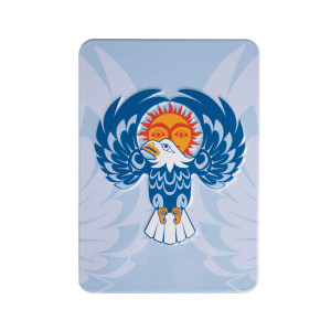 Embossed Metal Magnet - Eagle Sun