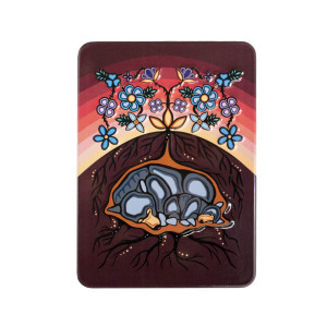 Embossed Metal Magnet - Sleeping Bears