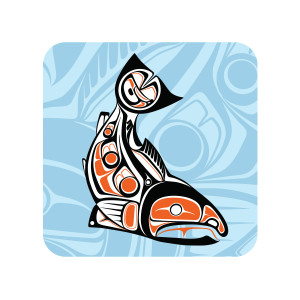 Cork-Backed Coaster - Sockeye Salmon