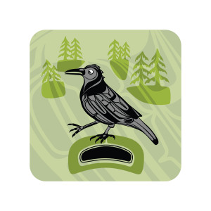 Cork-Backed Coaster - Crow - Walk in the Park