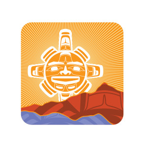 Cork-Backed Coaster - Chilkat Sun