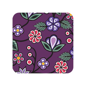 Cork-Backed Coaster - Ojibwe Florals