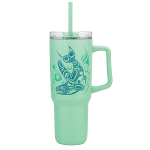 40oz Insulated Tumbler with Straw - Whale