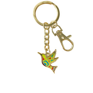 Enamel Keychain - Hummingbird (Green/Blue) Enamel Keychain - Hummingbird (Green/Blue)
