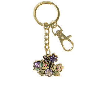 Enamel Keychain - Ojibwe Florals