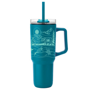 40oz Insulated Tumbler with Straw - All My Relatives (Indinawemaaganidag)