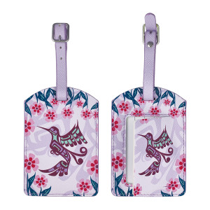 Luggage Tag - Hummingbird (Purple)
