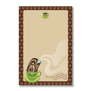 Notepad - Raven Steals the Light in a Coffee Mug Notepad - Raven Steals the Light in a Coffee Mug