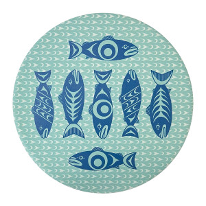 Ceramic Trivet - Salmon in the Wild