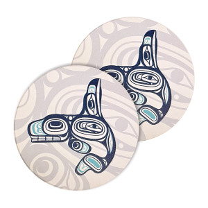Ceramic Coasters (set of 2) - Whale