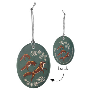 Ceramic Ornament - Foxes (Wagooshna)