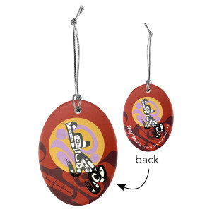 Ceramic Ornament - Wolf Moon