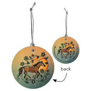 Ceramic Ornament - Horse (Bebezhigooganzhii)