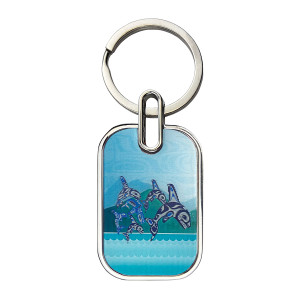Lenticular Keychain - Orca Family