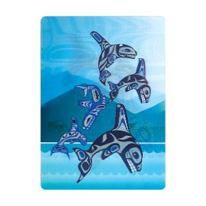 3D Lenticular Magnet - Orca Family
