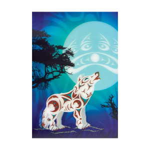 3D Lenticular Art Card - Howling Wolf