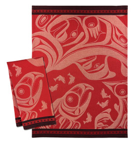 Tea Towel - Salmon (Red/Pink)