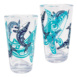 Printed Glass Tumbler (Set of 2) - Humpback Whale