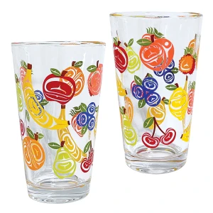 Printed Glass Tumbler (Set of 2) - Fruit Salad