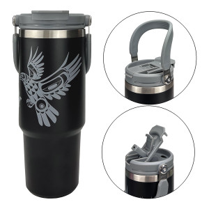 Easy-Carry Insulated Tumbler (30oz) - Eagle in Flight