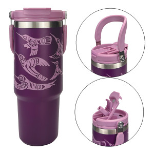 Easy-Carry Insulated Tumbler (30oz) - Hummingbirds