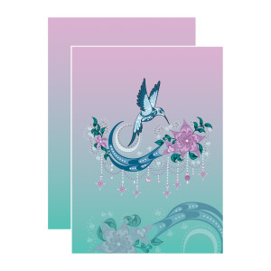 Notebook - Hummingbird (Purple/Teal)