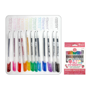 Strawberry Scented Gel Pens - Wild Strawberry
