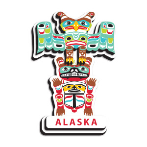 3D Magnet - Totem (Alaska)