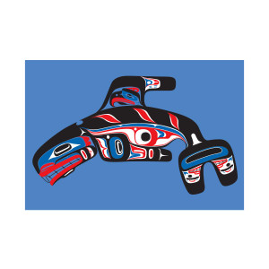 Postcard - Whale by Dwayne Simeon, Kwakwaka'wakw,Squamish