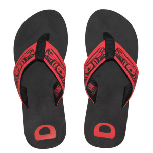 Suede Flip Flops - Raven