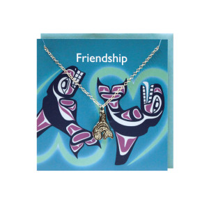 Pewter Charm Greeting Card - Whales