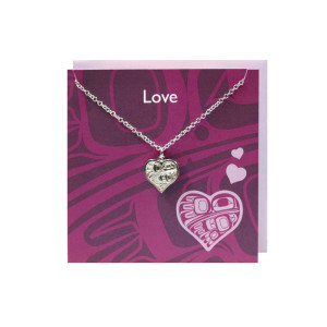 Pewter Charm Greeting Card - Hummingbird Heart