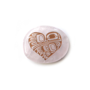 Spirit Stone - Rose Quartz Hummingbird Heart