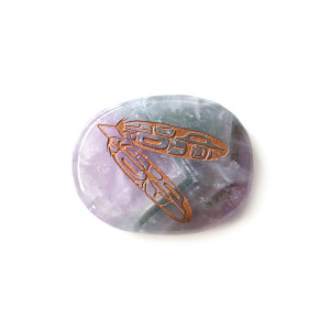 Spirit Stone - Amethyst  Eagle Feathers