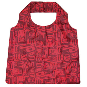 Foldable Shopping Bag - Eagle Crest (Red)