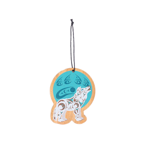 Wood Ornament - Howling Wolf