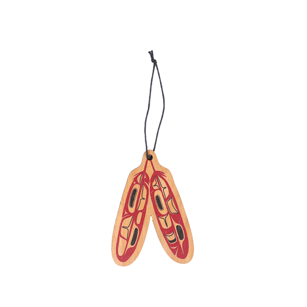 Wood Ornament - Eagle Feathers