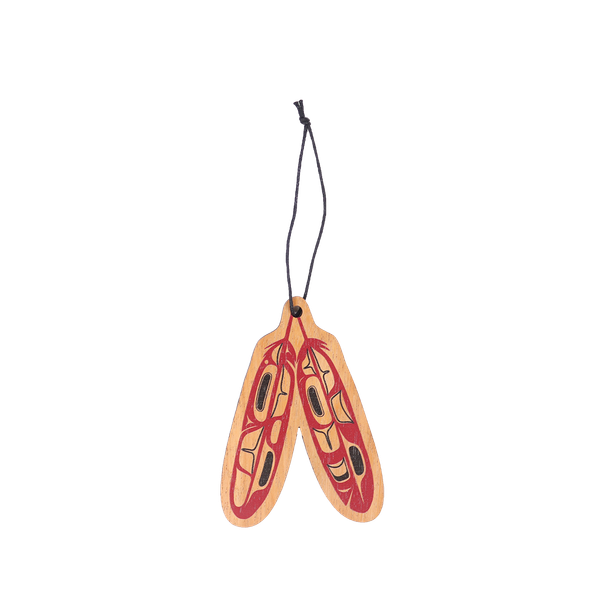 Wood Ornament - Eagle Feathers